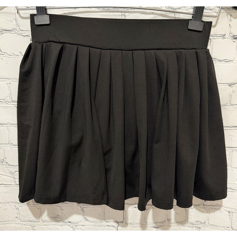 INDERO ACTIVE- Black Tennis Pleated Skort Skirt Size Large